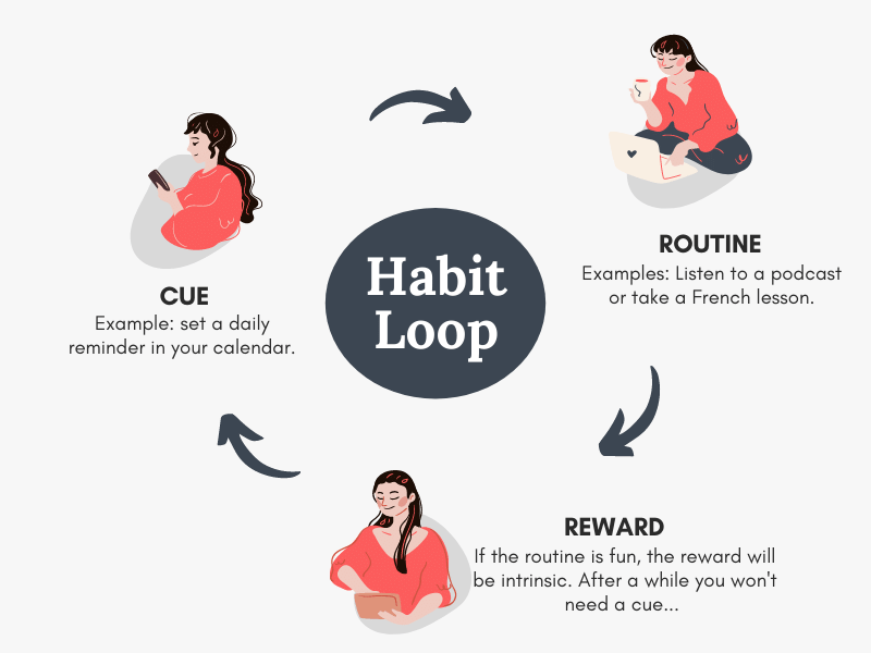 Learn Spanish through habit formation.