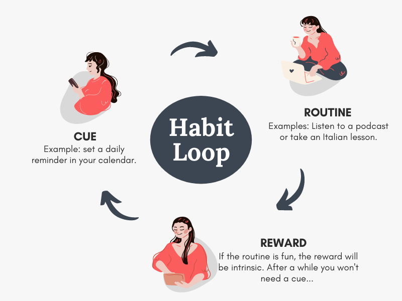 Learn Spanish through habit formation.